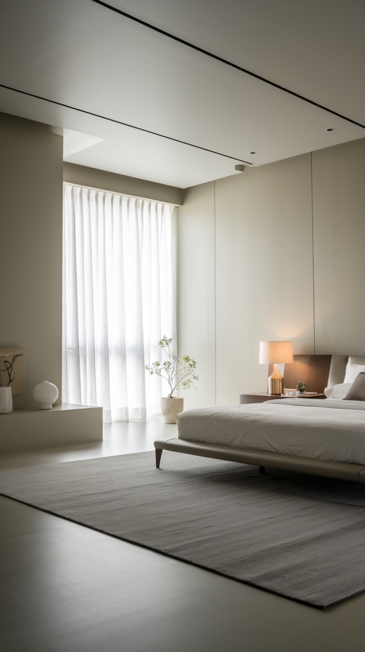 Tranquil Retreat: A Neutral Haven of Calm and Clean Lines