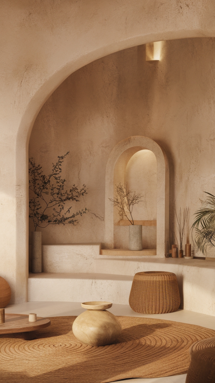 Embrace Minimalist Calm in a Biophilic, Textured Sanctuary