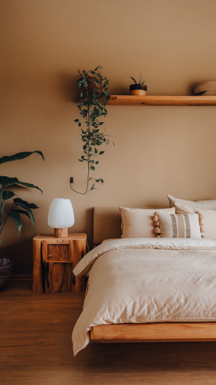 Nature-Inspired Minimalism: A Calm and Cozy Bedroom Sanctuary