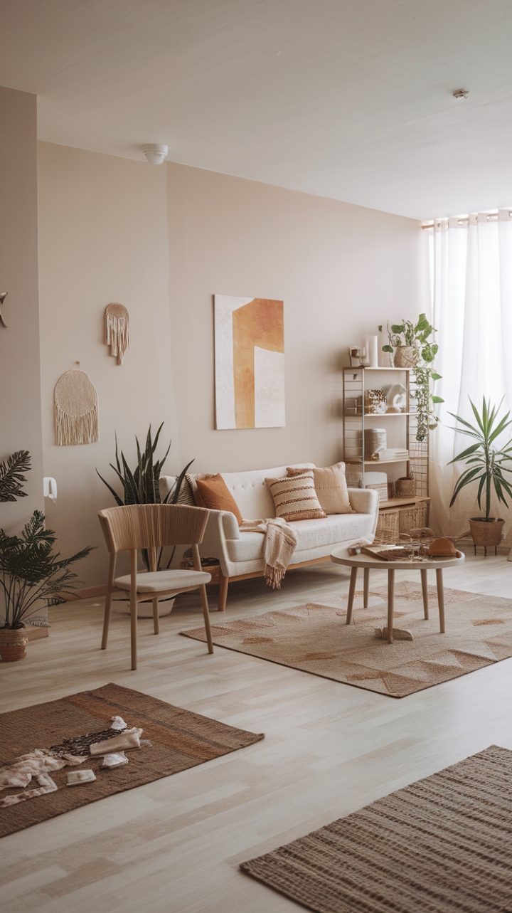 Scandinavian Serenity Meets Bohemian Warmth in Earthy Tones