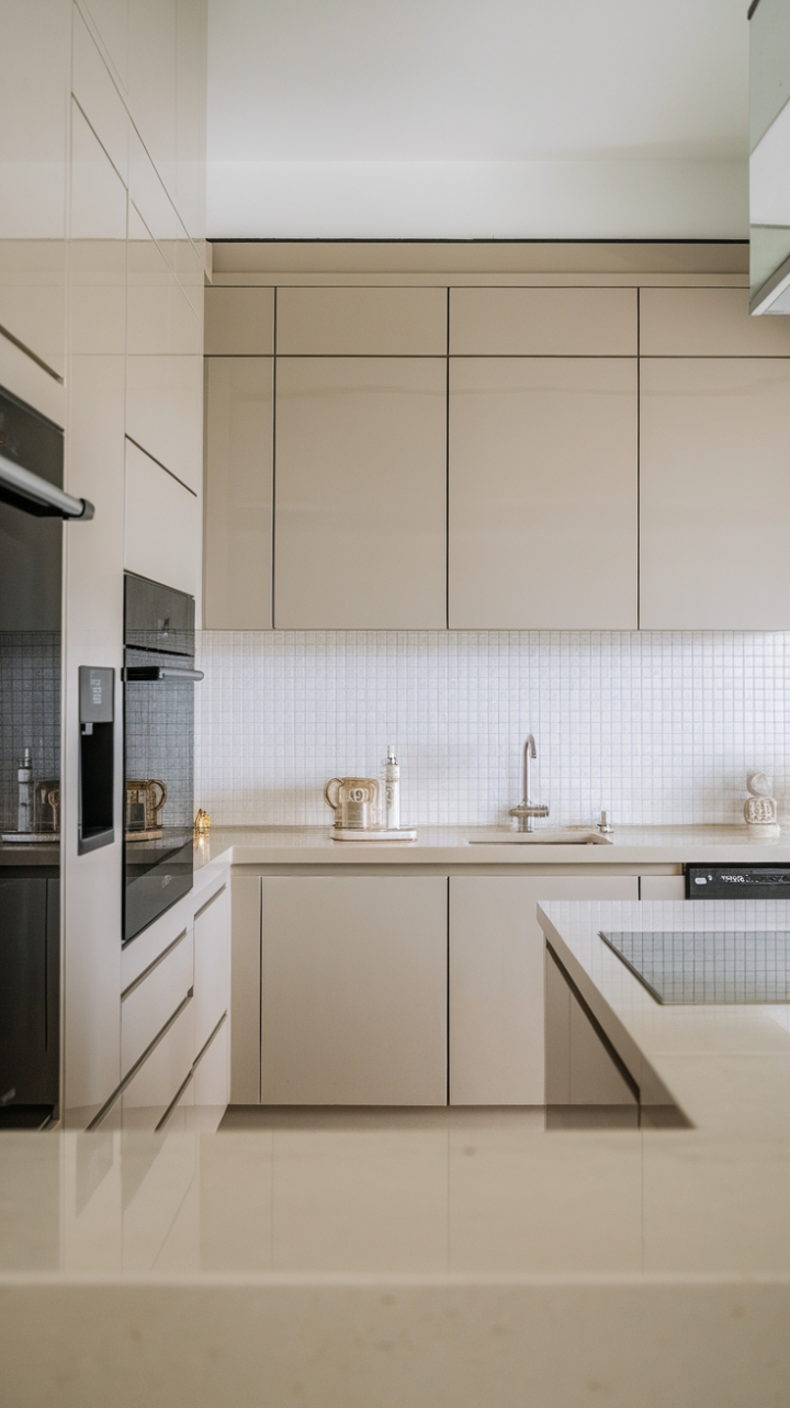 Pure Elegance in White: A Modern Handleless Kitchen
