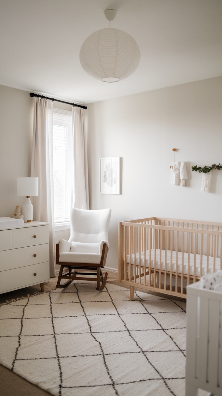 Serene Scandinavian Nursery: Embracing Calm with Natural Elegance
