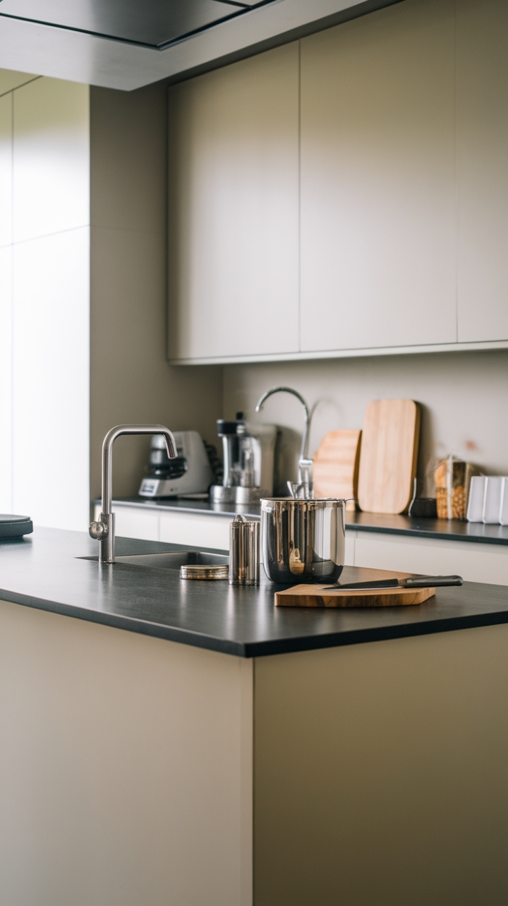 Modern Bright Kitchen with Clean Lines and Subtle Accents