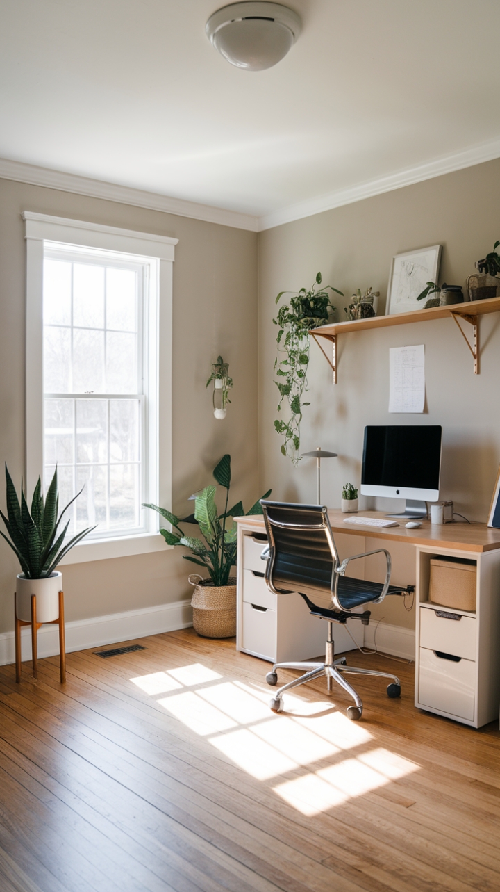Serene Sunlit Sanctuary: Where Minimalism Meets Functionality