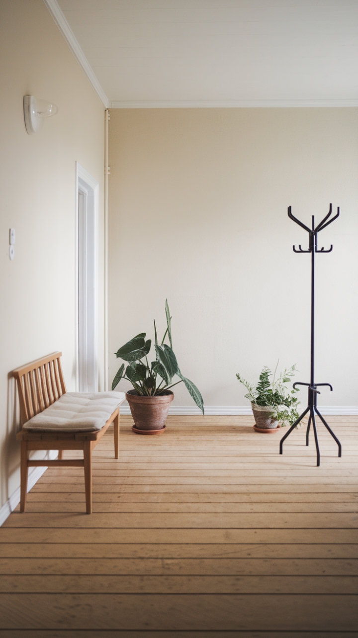Warm Wooden Welcome: A Scandinavian-Inspired Entry Space