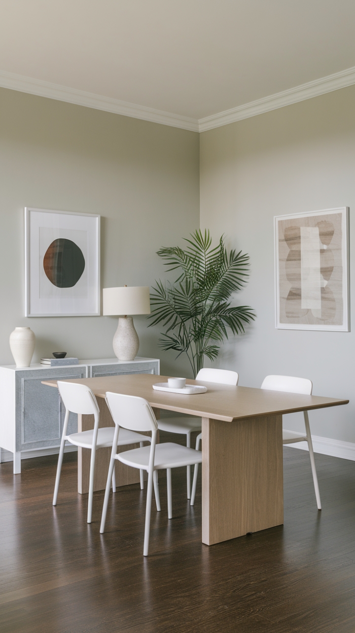 Elegant Simplicity: Modern Dining with Natural Accents