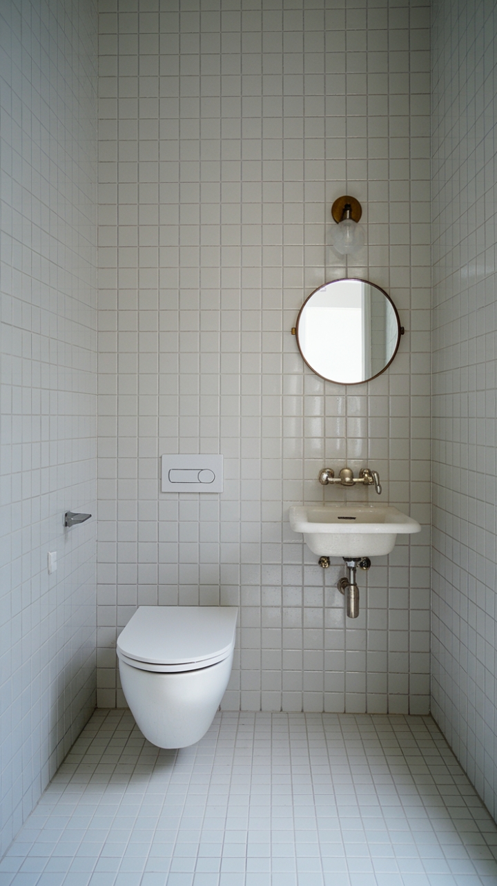 Serene Sophistication: A Monochrome Bathroom Retreat