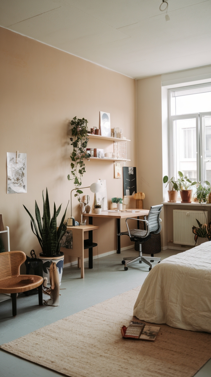 Serene Sanctuary: Embracing Minimalist Elegance with Subtle Natural Touches