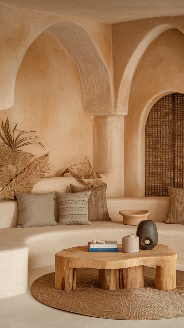 Tranquil Living: A Harmonious Blend of Neutral Textures and Biophilic Design