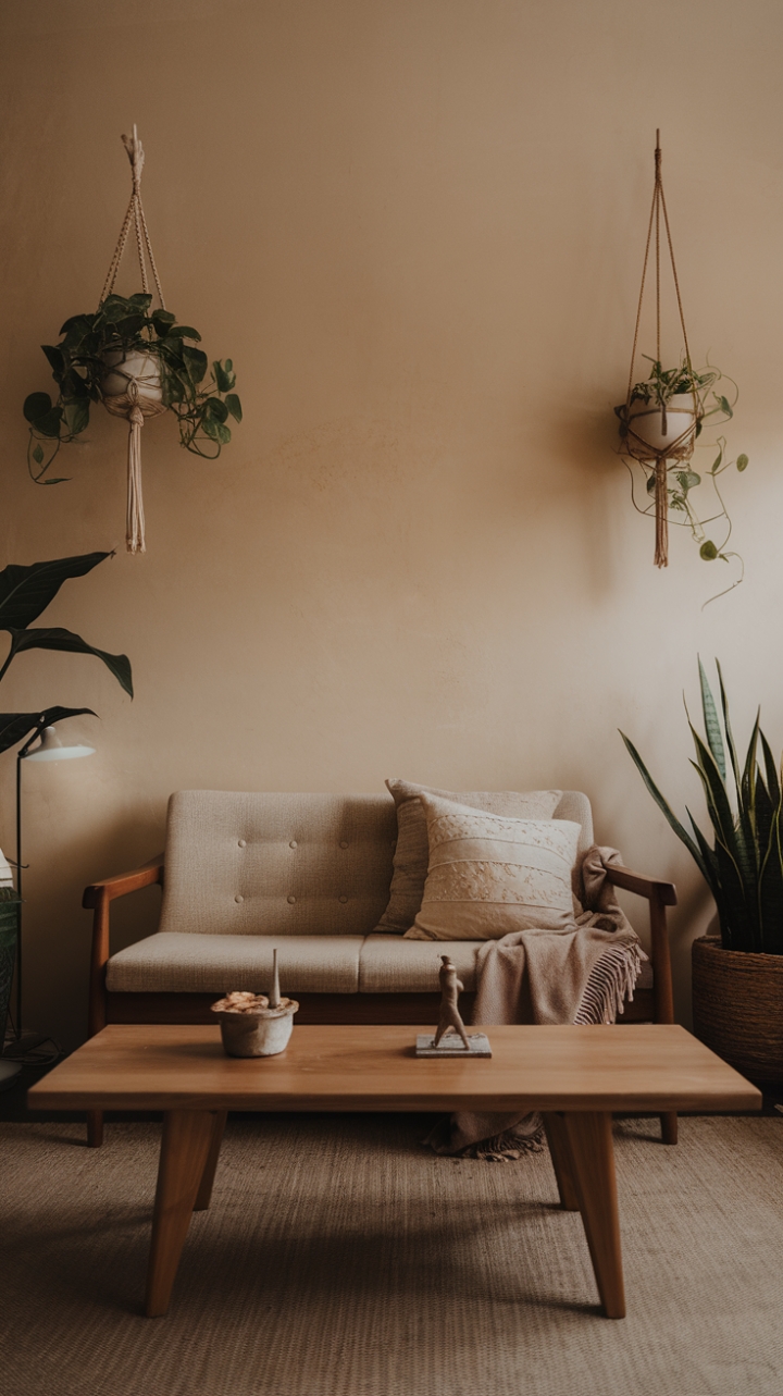 Serene Sanctuary: Embracing Warm Minimalism with Organic Elegance