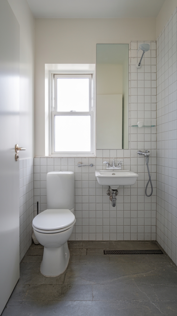 Serene Minimalist Bathroom Retreat with Natural Light