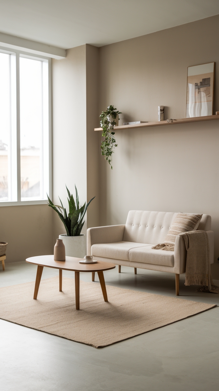 Embracing Calm: Light Grey and Beige Elegance