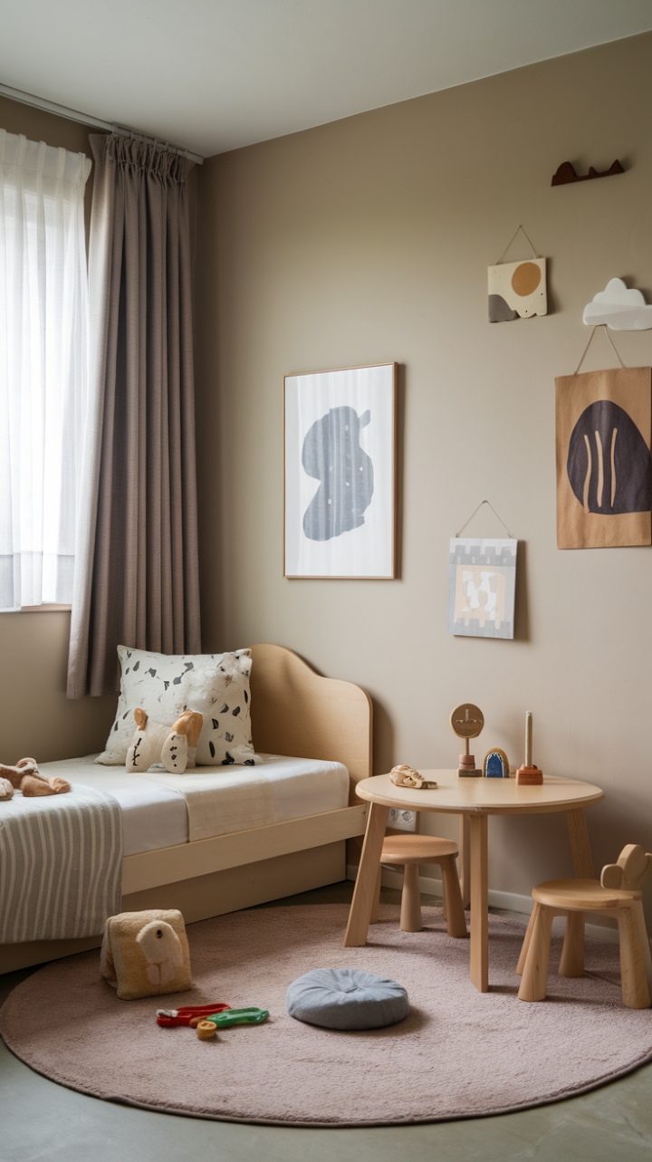 Whimsical Elegance: A Chic, Muted Kidsâ€™ Sanctuary