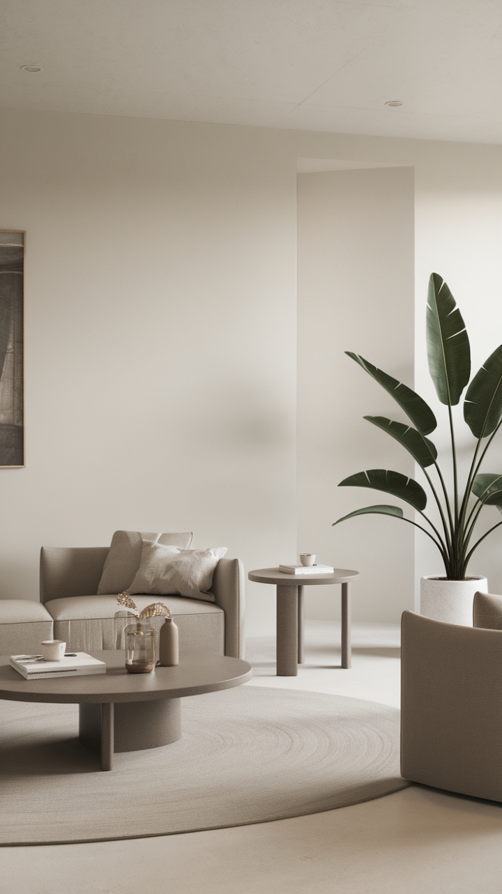 Tranquil Contemporary Sanctuary with Crisp Walls and Natural Touches