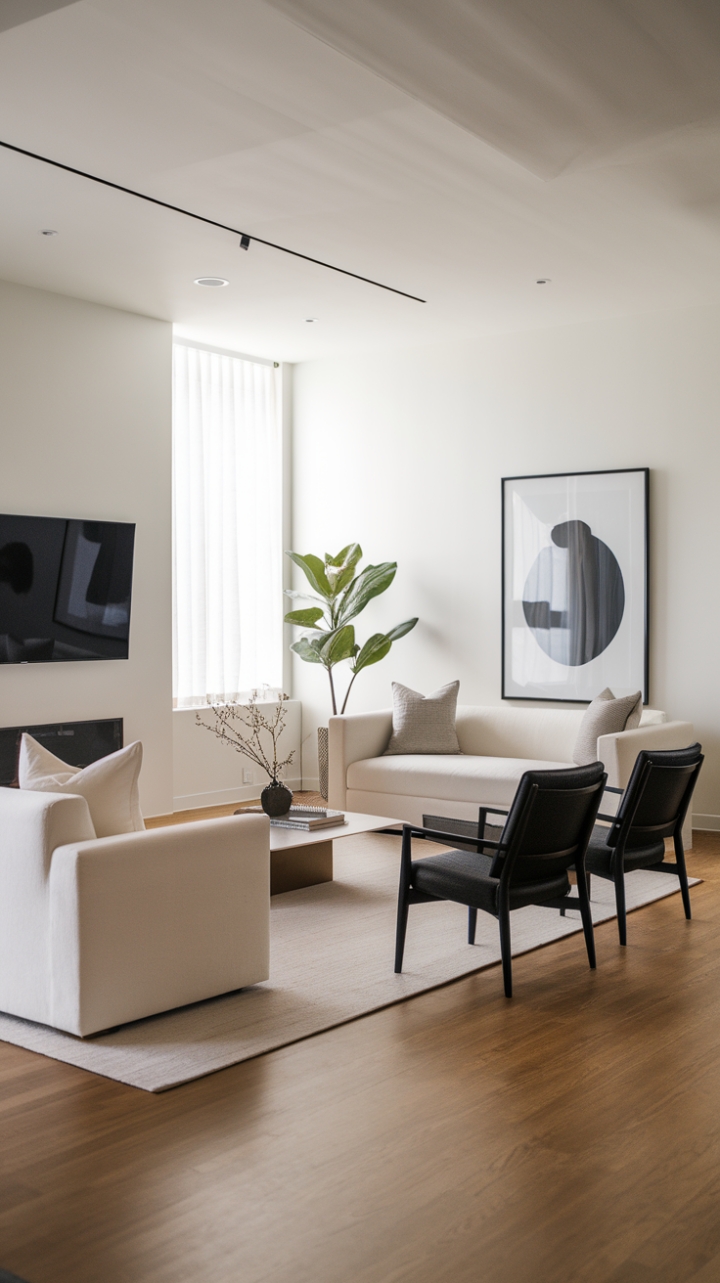 Modern Elegance: A Minimalist Living Room Retreat