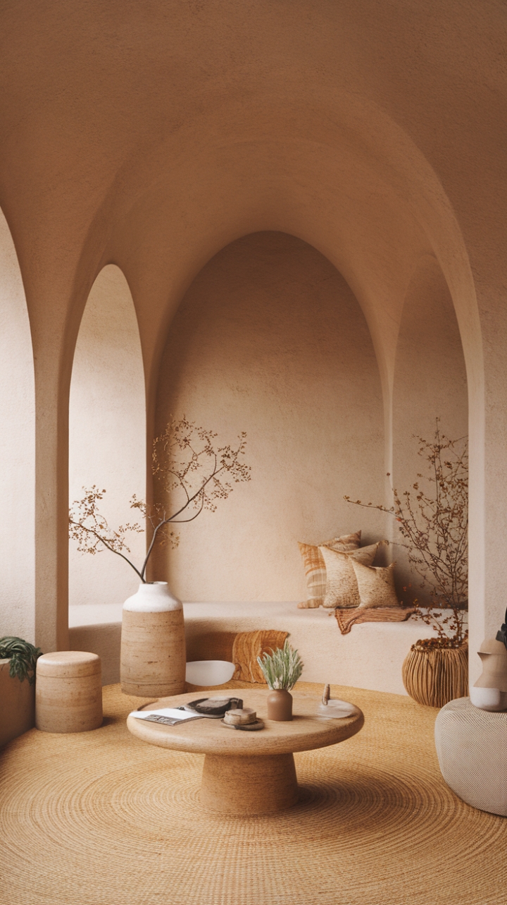 Serene Sanctuary: Embracing Organic Modernity with Earthy Elegance