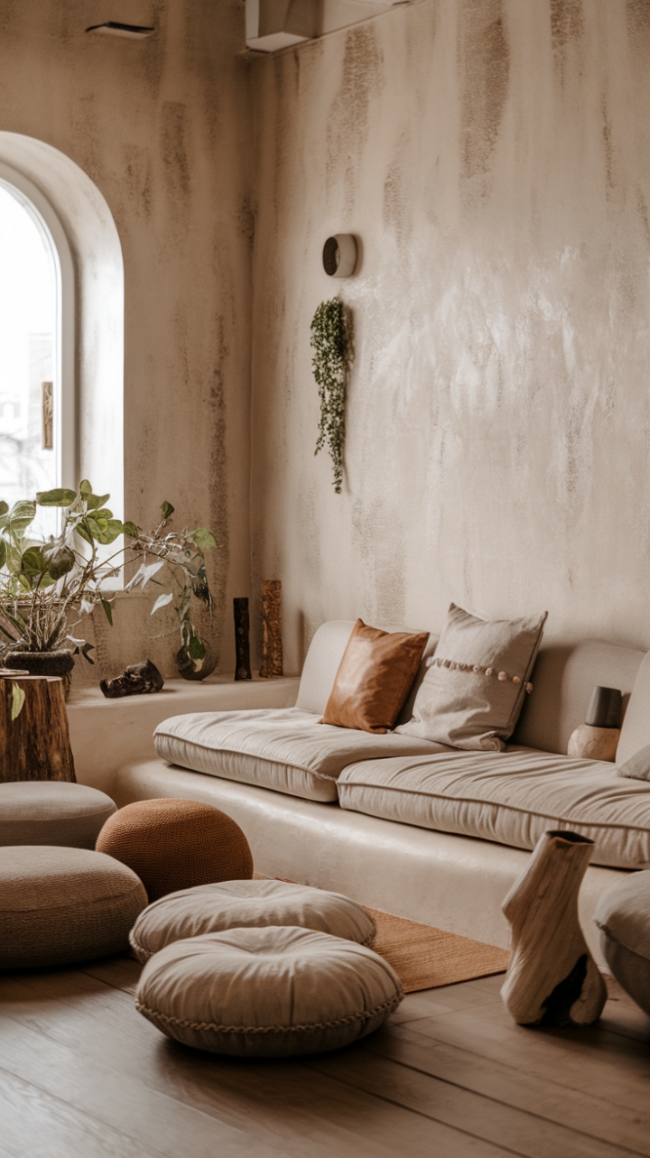 Serene Simplicity: Embracing Neutral Tones and Organic Textures in Minimalist Living Spaces