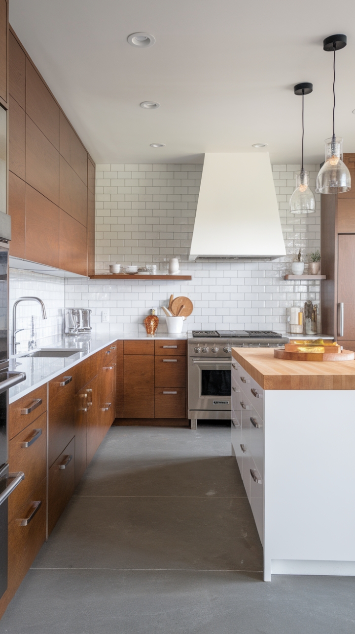Modern Minimalism: A White Quartz Sanctuary with Sleek Handleless Cabinets