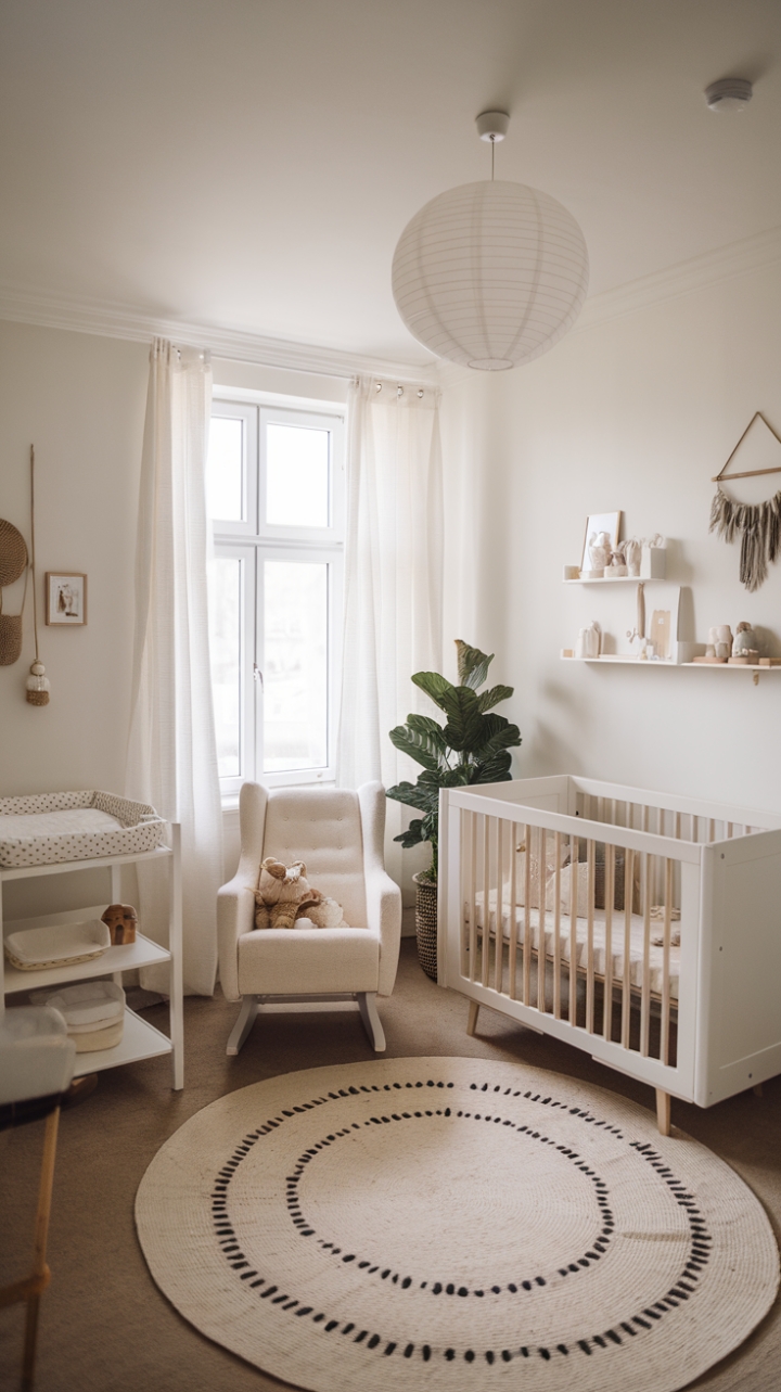 Serene Scandinavian Nursery: Minimalist Calm in Neutral Tones