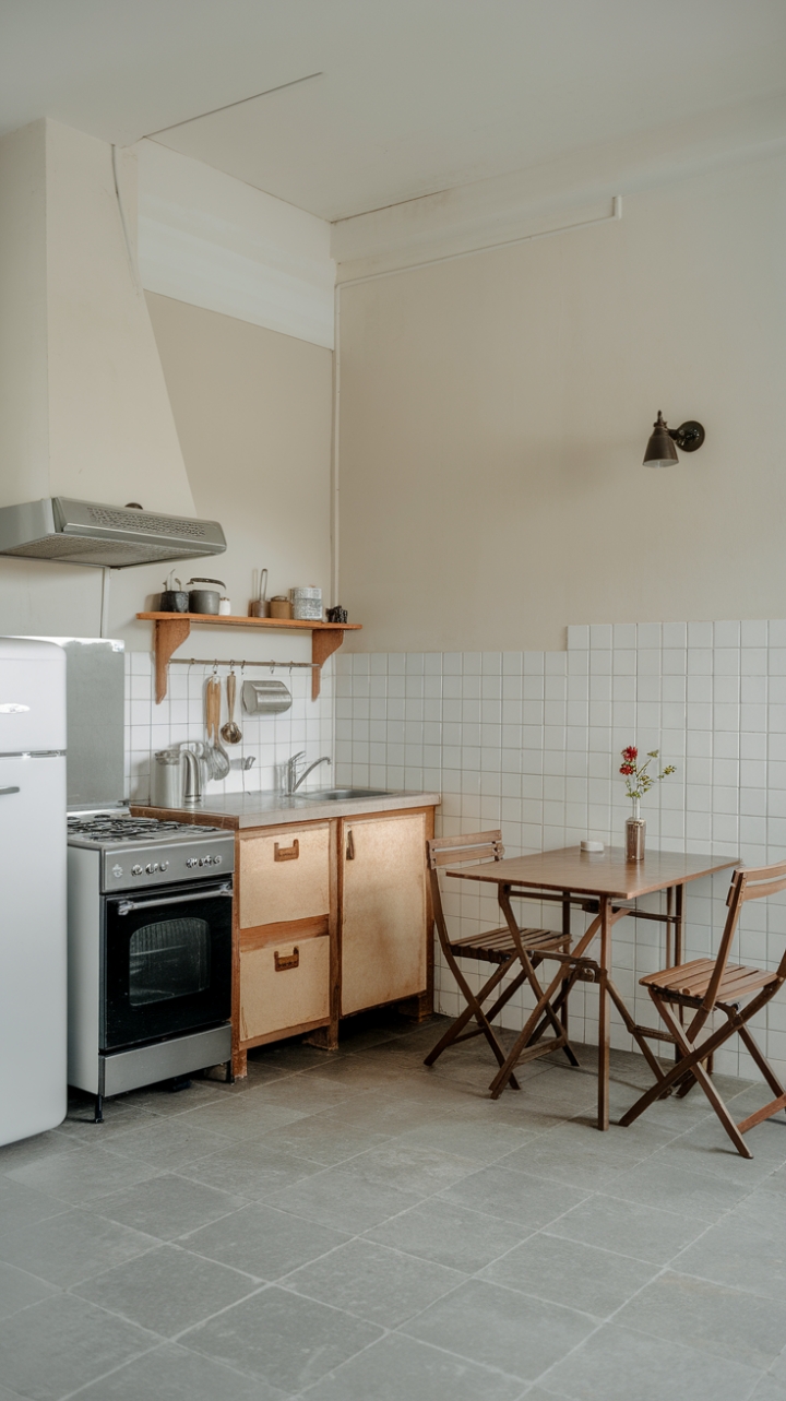 Modern Minimalism: Warm Wooden Touches in a Sleek Kitchen