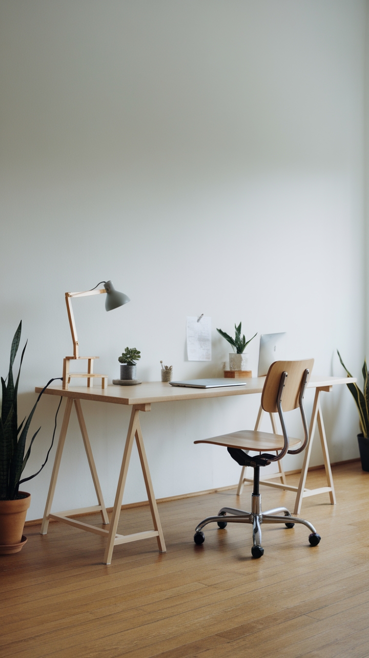Serene Simplicity: A Bright Home Office Retreat