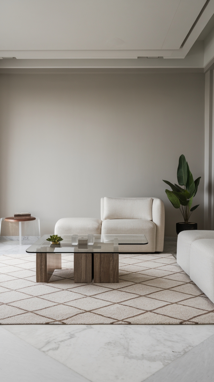 Elegance in Simplicity: A Modern Sanctuary of White Marble and Natural Elements