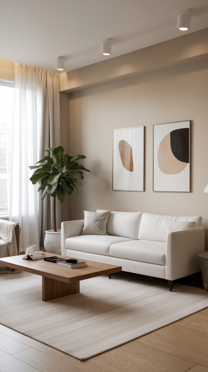 Serene Sophistication: A Minimalist Living Room Retreat