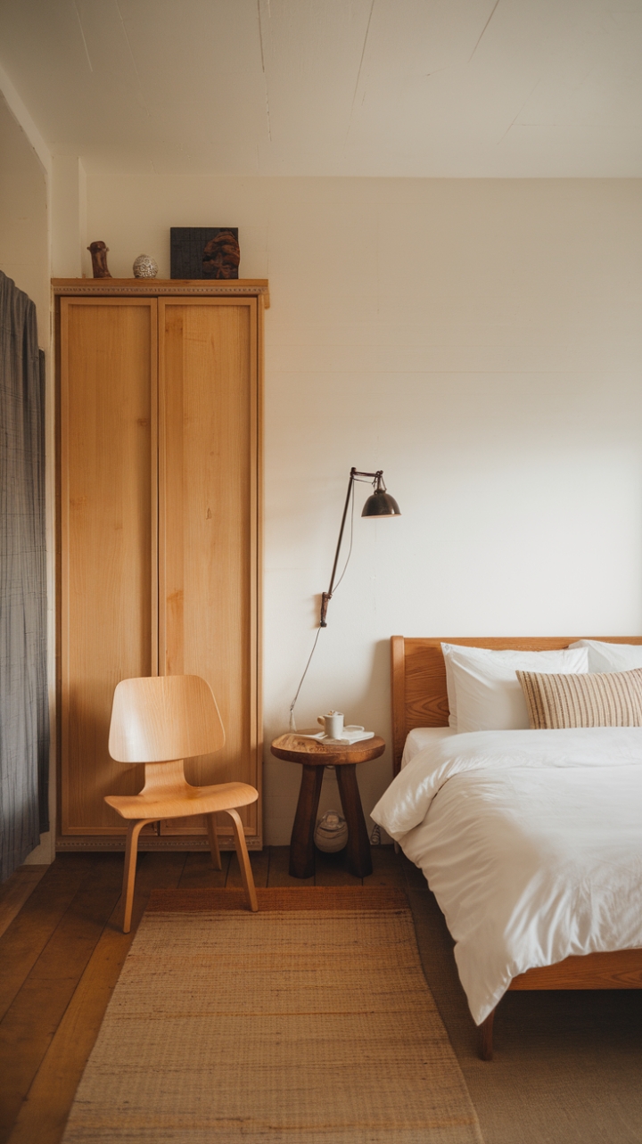 Tranquil Japandi Sanctuary: Warm Wood, Crisp Whites, and Thoughtful Simplicity