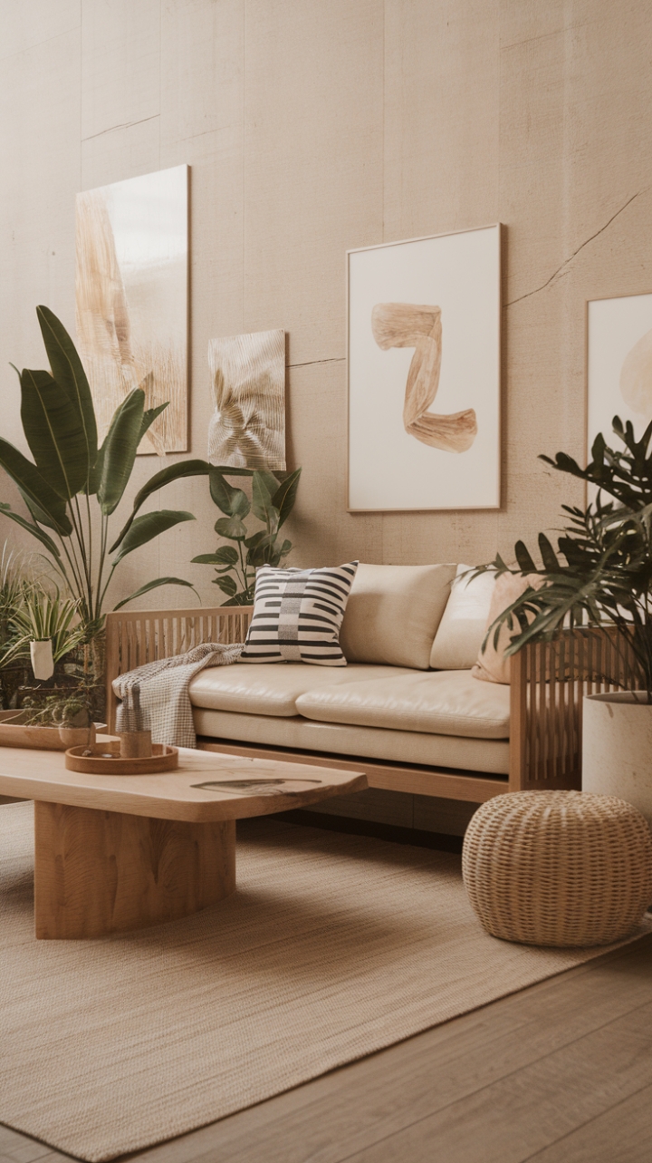 Serene Japandi Sanctuary: Embracing Minimalist Elegance with Natural Textures