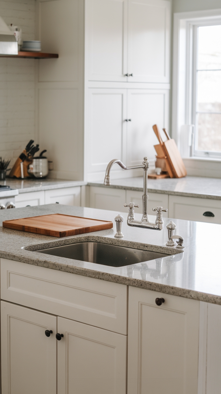 Sleek Harmony: The Perfect Fusion of Modern Minimalism and Functionality in a Streamlined Kitchen Island