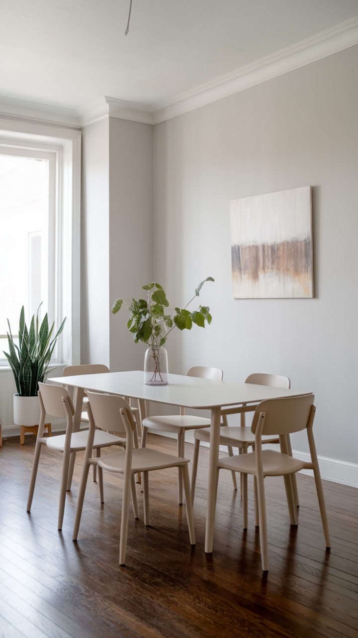 Serene Minimalist Dining Retreat with Elegant Touches
