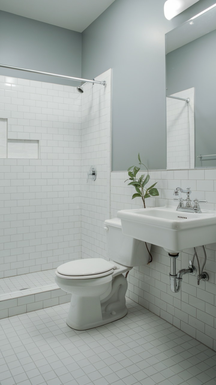 Minimalist Sanctuary with Fresh Green Accents